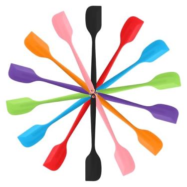 Imagem de 14 espátulas de silicone, espátulas pequenas de 28 cm, antiaderentes, resistentes ao calor, com núcleo de aço inoxidável, para utensílios de cozimento de creme de bolo