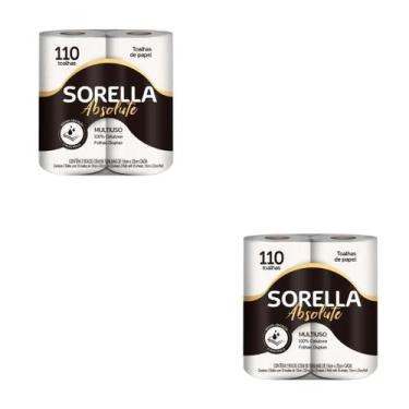 Imagem de Kit 2 Pacotes de Papel toalha Sorella Absolute Folha Dupla para cozinh