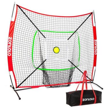 Imagem de Rede de beisebol e softbol ZONLOLO de 6 x 6 pés com alvo circular