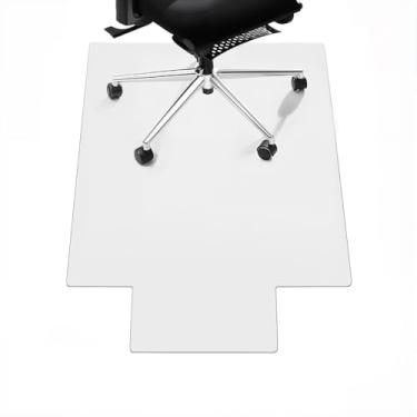 Imagem de Tapete de cadeira de escritório para piso de carpete, tapete de cadeira de mesa de computador, resistente, antiderrapante, protetor de piso embaixo da mesa, tapetes de plástico para computador para