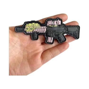 Imagem de Mini Patches De Moral 3D Em PVC De Borracha, Com Design De Armas, Pist