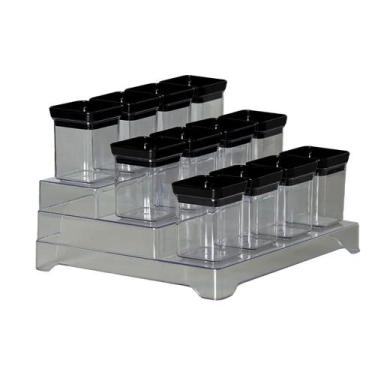 Imagem de Conjunto Com 13 Peças Porta Temperos Organizador Multiuso Cozinha Tamp