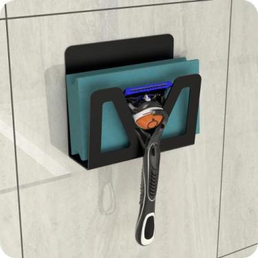 Imagem de Porta Bucha De Banho E Gillette Adesivo Preto ELG - HomeFull