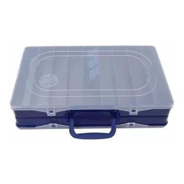 Imagem de Estojo Maleta Caixa Dupla Para Isca Artificial Anzol Boia Chumbada Com