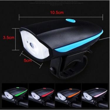 Imagem de Lanterna LED Cree c/ Buzina - Recarregável, 3 Modos, 140dB - Fu Xing