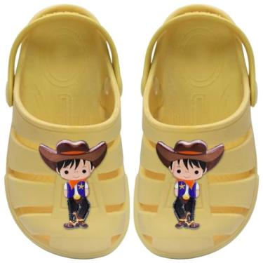 Imagem de Sandalia Babuche Masculino Nº 19 ao 28 Chinelo Moda Infantil Menino Cowboy 12.115 (Amarelo, BR, Criança de 4 a 8 anos, Numérico, 32)