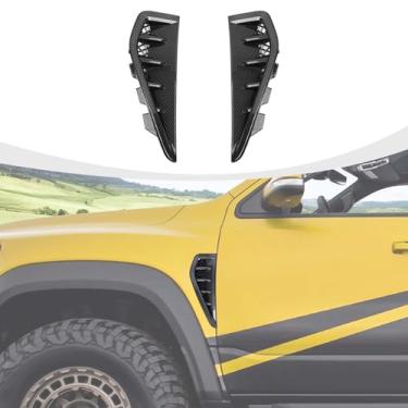 Imagem de RAZPOY Acabamento da tampa do para-lama frontal compatível com Dodge RAM TRX Accessories 2018-2025, tampa de saída de saída de ar da porta lateral de fibra de carbono