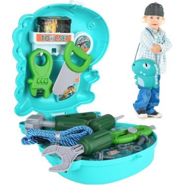 Imagem de Kit Ferramentas Infantil Dino Maleta Brinquedo Educativo Criatividade 