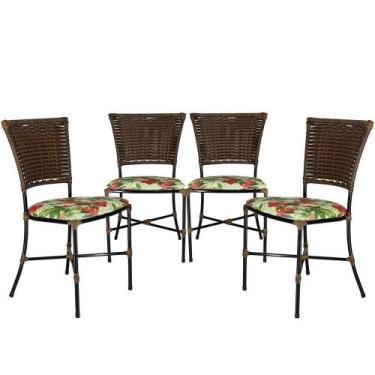 Imagem de Jogo De Cozinha Cadeiras Gramado Argila Jantar - PANERO MÓVEIS