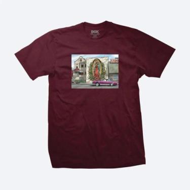 Imagem de Camiseta DGK Oracion Burgundy, Unissex, M, Rosewood