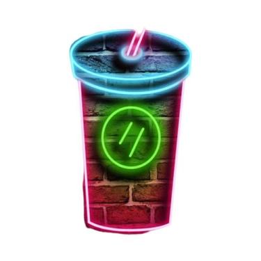 Imagem de Placa De Metal Neon Para Alimentos E Bebidas, Decoração De Parede Para