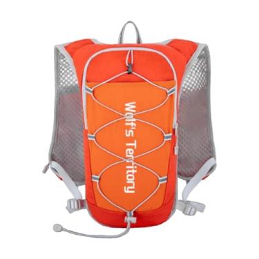 Imagem de Dynwave Colete de hidratação para corrida, mochila leve para acampamento e atividades ao ar livre, Laranja