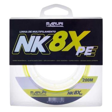Imagem de Linha de Pesca Maruri Multifilamento Nelson Nakamura NK 8X PE 200m cor:amarelo;espessura:0.20mm
