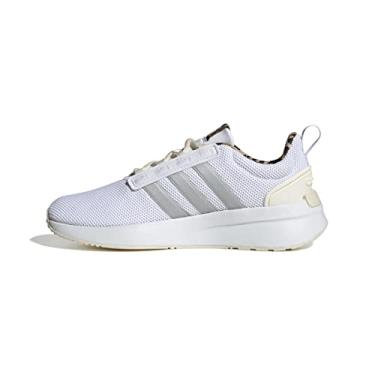 Imagem de adidas Tênis de Corrida Feminino Racer TR21, Branco/Prata Metálico/Branco Maravilha, 10.5