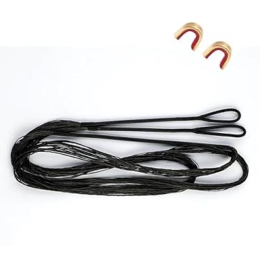 Imagem de Conjunto de cordas de arco Deerseeker Archery com 2 pontos de ancoragem para arco recurvo tradicional de substituição 14 fios 45, 127 cm (149,9 cm (Roland))