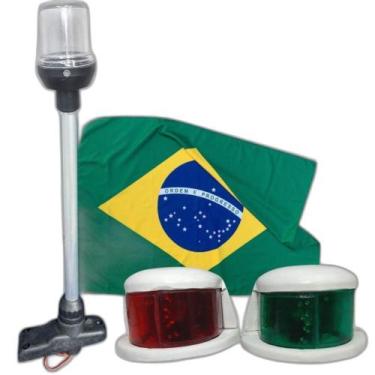 Imagem de Mastro De Alcançado E Luz De Navegação Bb-Be Led E Bandeira - Kalamos