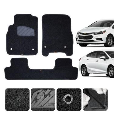Imagem de Tapete Capacho Cruze Lt 2011 a 2016 Antiderrapante Emborrachado Preto 