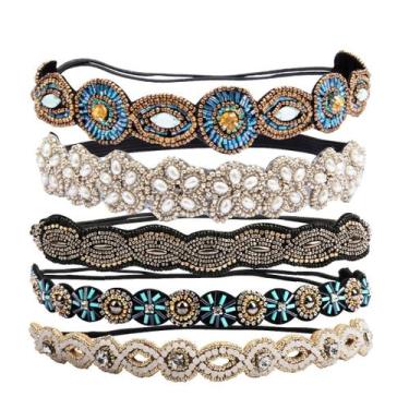 Imagem de Bandanas AMCAMI Rhinestone Elastic Crystal Beaded x5