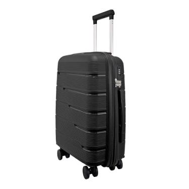 Imagem de Mala de bordo rígida em Polipropileno com expansor, 4 rodas 360º, cadeado segredo. Para bagagem de 10kgs (Preto P2MB)