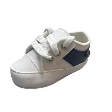 Imagem de Par Tênis Sapatênis Infantil Casual Com Cadarço - xUKINHA, Branco, Mar