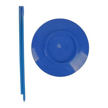 Imagem de Fenteer Jogo de prato giratório de malabarismo Brinquedos Festivais Apresentações de circo Habilidade de girar Equilíbrio Habilidade de dança Festa de girar, Azul