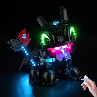 Imagem de Nitemode LED Light Kit Compatible with Lego How to Train Your Dragon : Toothless 10375, Upgraded Brightness Adjustable Lighting Accessories(No Model)
