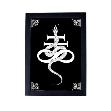 Imagem de quadro poster com moldura satanismo Leviathan P8343