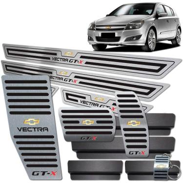 Imagem de Pedaleira Auto Descanso Soleira Preto Vectra Gt-X 2008 2011