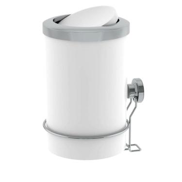 Imagem de Lixeira Basculante Redonda Com Suporte De Ventosa 8 Litros