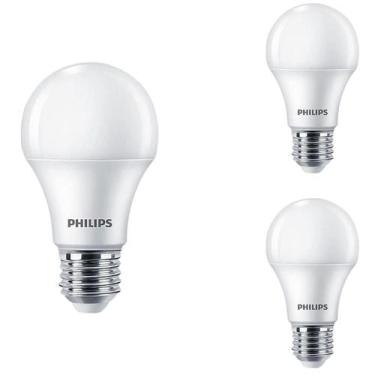 Imagem de 3 Lâmpadas Led Bulbo 9w 4000k Philips Neutro A60 806Lm