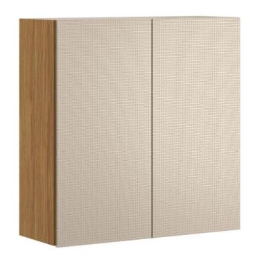 Imagem de Armário Aéreo De Cozinha Art 2 Portas 80 cm Kit's Paraná, Freijó Soft