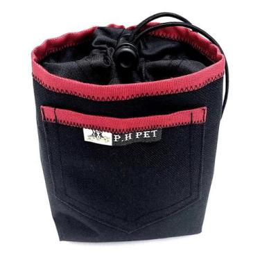 Imagem de Petisqueira Para Adestramento Cães Animais - P.H Pet, Preta com Vermel