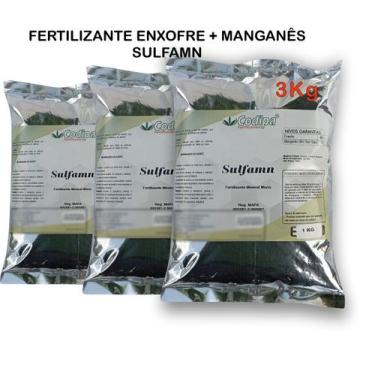 Imagem de Fertilizante Enxofre + Manganês pacote 3kg SulfaMn - AGROADUBO / FENIX