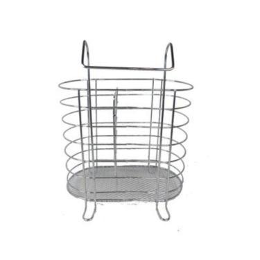 Imagem de Porta Talher / Escorredor Duplo Mesa Aramado Em Aço Inox