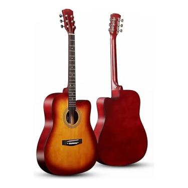 Imagem de Violão Acústico Clássico, 6 Cordas de Aço, Acabamento Fosco, Madeira (LARANJA)