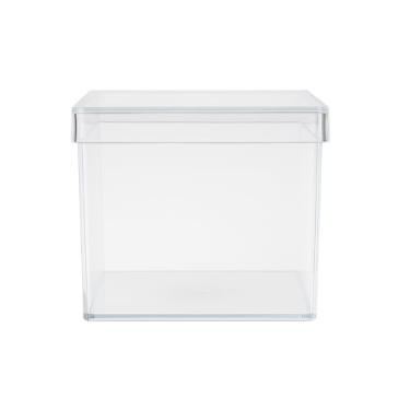 Imagem de Kit Caixinhas Acrílicas Transparentes com Tampa Estilo Presente para Lembrancinhas Festas, Doces, Casamentos, Aniversários, Decoração (Transparente, 10 cx 6x6x5cm)