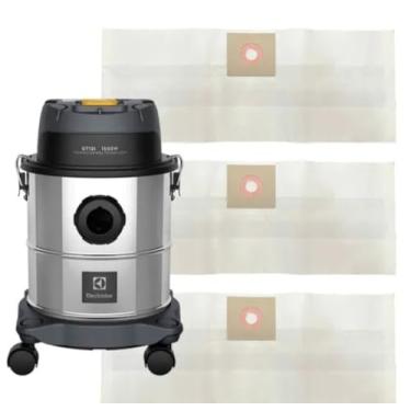 Imagem de SACO FILTRO DESCARTÁVEL PARA ASPIRADOR DE PÓ ELECTROLUX GT20I INOX Contém 3 unidades