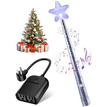 Imagem de Fousixdi Varinha mágica de árvore de Natal para árvore artificial