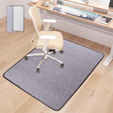 Imagem de Johehe Tapete de cadeira de escritório antiderrapante de TPU para piso de madeira e carpete, protetor de piso de 91 cm x 121 cm para cadeiras de rodas, tapete de cadeira dobrável resistente para casa