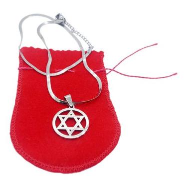 Imagem de COLAR codão Choker AÇO INOX Snake Estrela de Davi Salomão - ASA