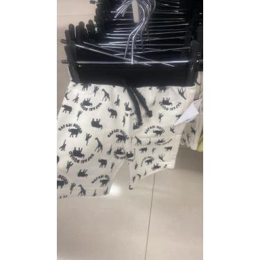 Imagem de Bermuda moleton branca e preta - Babybau