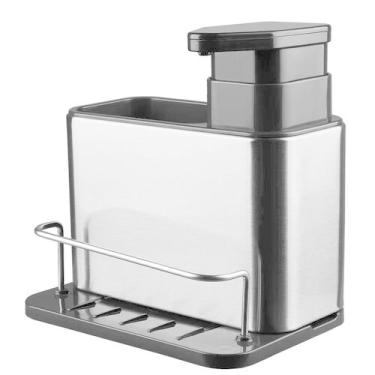 Imagem de Porta Detergente Inox Dispenser Sabão Liquido Esponja Bucha - SWEET HO