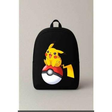 Imagem de Mochila Escolar Estampada Pika Amarelo Divertido Bolsa Ideal Para Pass