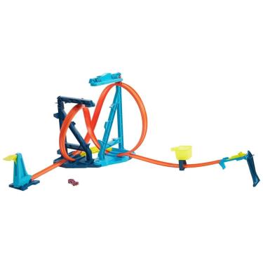 Imagem de Kit de pista Hot Wheels com Loop e Carro em escala 1:64 para Construir, Mattel