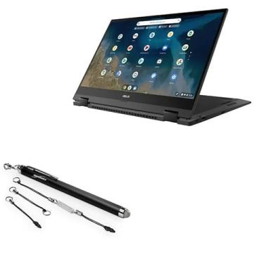Imagem de BoxWave Caneta Stylus compatível com ASUS Chromebook Enterprise Flip CM5 (CM5500) – Caneta Stylus capacitiva EverTouch, ponta de fibra – preto