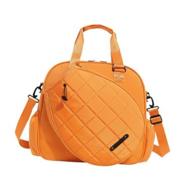 Imagem de KiBcsLic Bolsas de tênis, bolsas de pickleball, design espaçoso, bolsa estilosa, bolsa para raquete de pickleball para roupas de viagem, fitness para adultos, Laranja