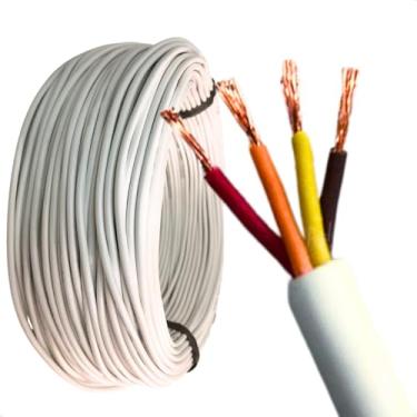 Imagem de 10 Metros Fio Cabo Manga 4 Vias 26Awg Cobre Flexível para Led Automotivo Automação e Alarmes NVK