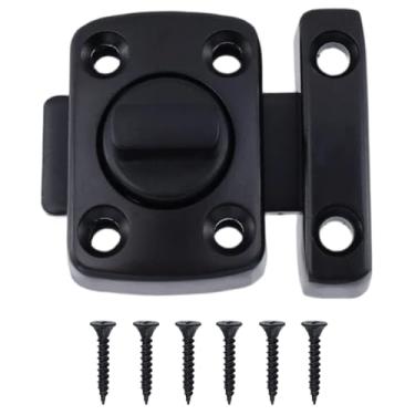 Imagem de Geesatis 1 pacote com trava de parafuso rotativo de dupla face, trava de portão de segurança para animais de estimação, travas de armário e móveis, trava de porta de armário de janela de banheiro com