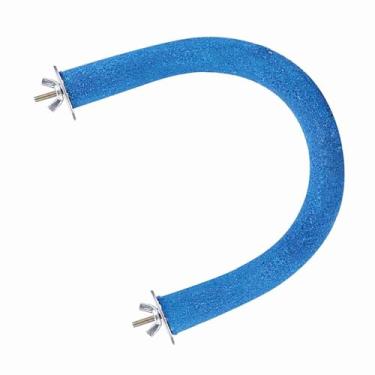 Imagem de ZJchao Patas Poleiro, Arara Brinquedos Papagaio Animal de Estimação Pássaro Superfície áspera Poleiro Suporte Rack Gaiola Brinquedo para Bico Pata Moagem Azul (Azul)
