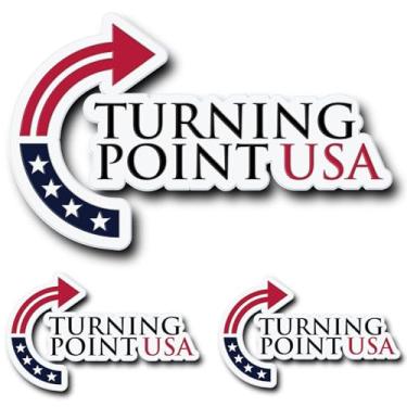 Imagem de Pacote com 3 Ímãs de Charlie Kirk para carro Charlie Kirk Auto Truck Fridge Magnetic Decal Bumper Magnet